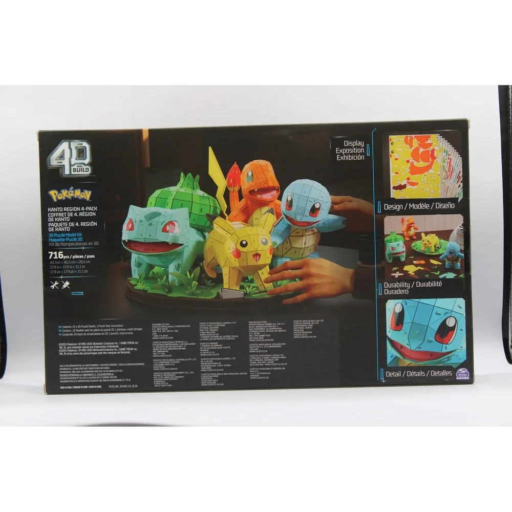 Pokemon 4D Build Kanto‎ Region 4 Pack 3D Puzzle Model Kit